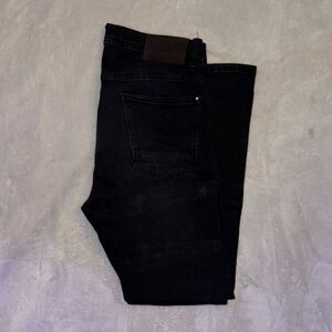 Zara Men's Dark Black Jeans